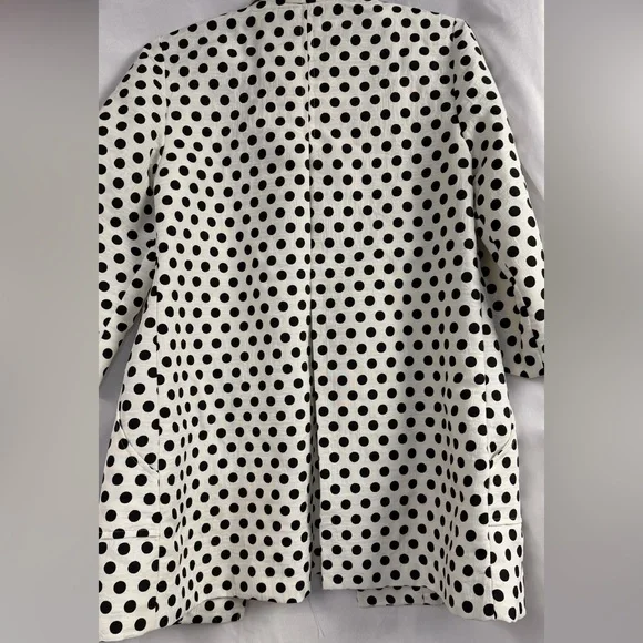 Chico's Black and White Polka Dot Button Down Shirt - Picture 7 of 7